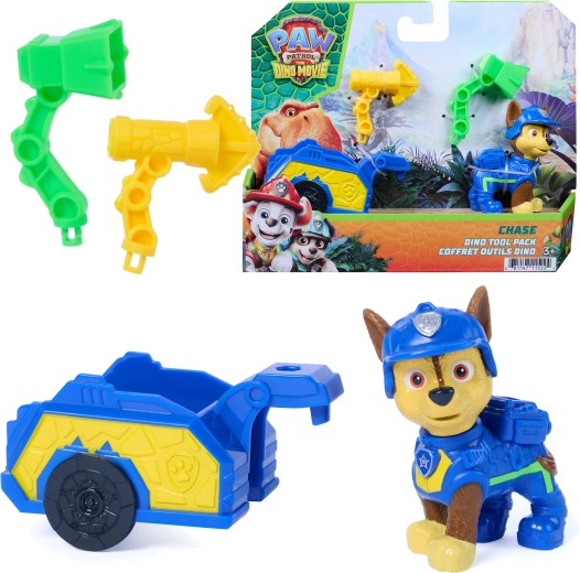 Spin Master Psi Patrol Dino Film figurka Chase z przyczepą ratunkową i akcesoriami