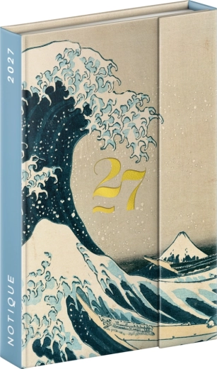 Notique magnetyczny tygodniowy terminarz Katsushika Hokusai 2027, 11 × 16 cm