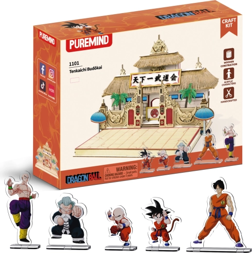 Puremind drewniany model 3D DRAGON BALL Tenkaichi Budokai – scena DIY puzzle
