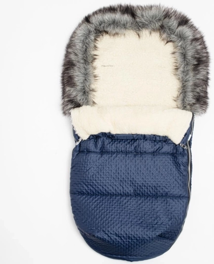 Zimowy śpiwór New Baby Lux Wool niebieski