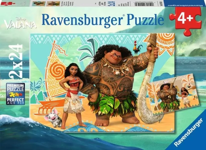 Puzzle Ravensburger Vaiana: Przyjaciele 2x24 elementy