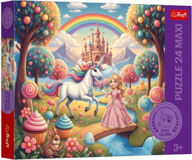 Puzzle Trefl Księżniczka i jednorożec MAXI 24 elementy