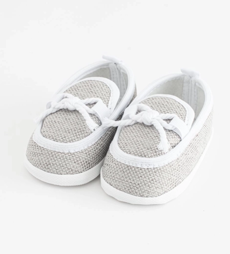 Dziecięce mokasyny niechodki New Baby szare 0-3 miesiące