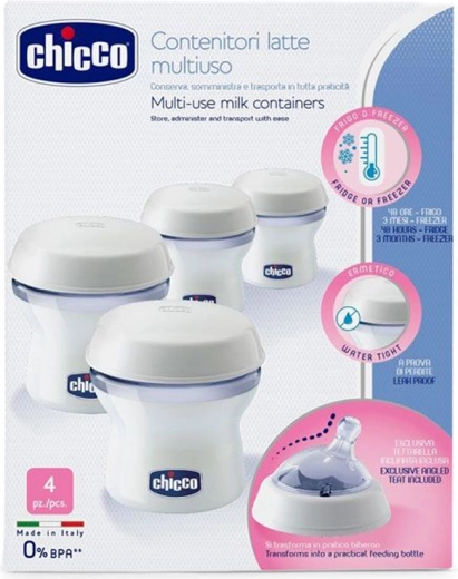 Pojemniki na mleko matki Chicco Natural Feeling 4 szt.