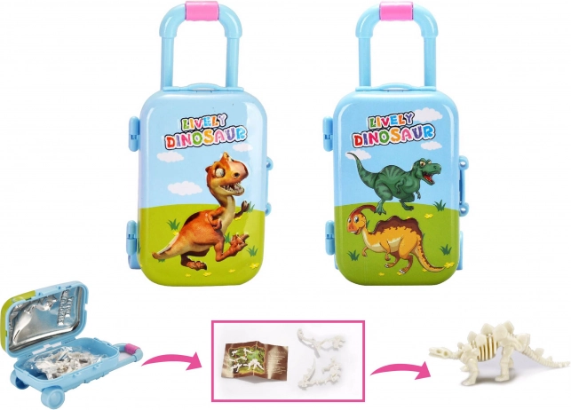 Szkielet dinozaura w kuferku