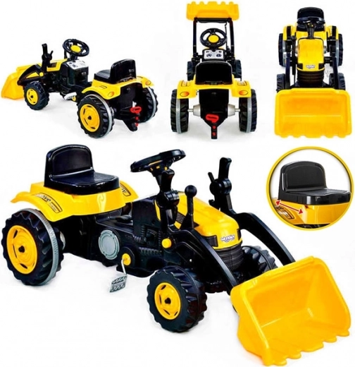 Dziecięcy traktor na pedały z przednią ładowarką