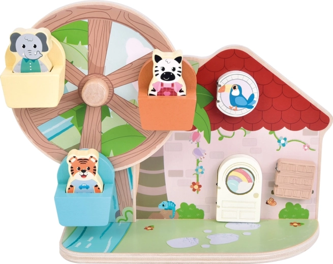 Interaktywny domek z drzwiczkami