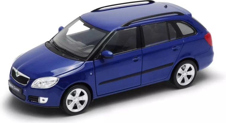 Welly Škoda Fabia Combi II 2009 niebieska – metalowy model samochodu 1:24