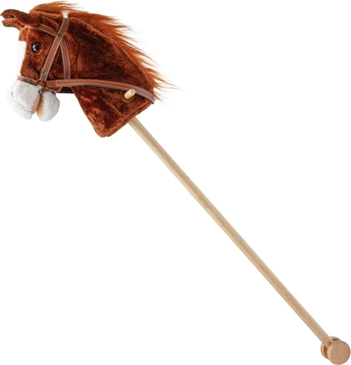 Hobby horse z dźwiękami i kółkami BABY MIX Brown
