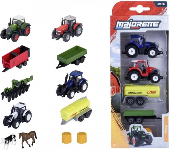 metalowe pojazdy farmerskie – zestaw 5 sztuk