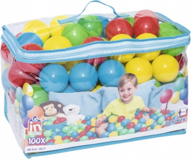 100 piłeczek w praktycznej torbie