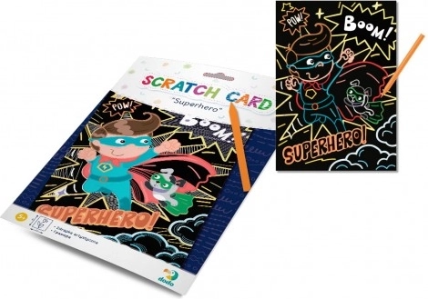 Dodo zdrapywany obrazek superbohater 21 × 29 cm