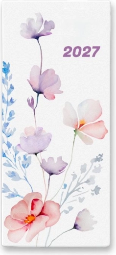 Miesięczny kalendarz Flowers 2027 w etui PVC