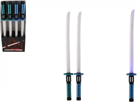 Świecący plastikowy miecz samurajski 73 cm