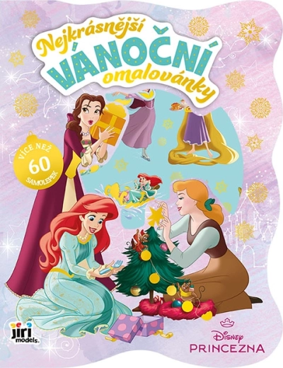 Świąteczne kolorowanki Disney Księżniczki z naklejkami