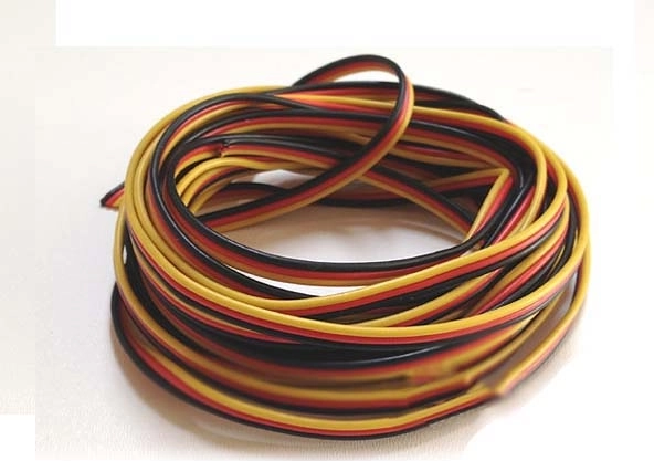 Trzyżyłowy płaski kabel serwo HITEC 3×0,13 mm² - 1 m