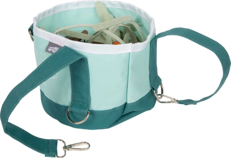 Poręczne tekstylne wiaderko z wytrzymałym okuciem