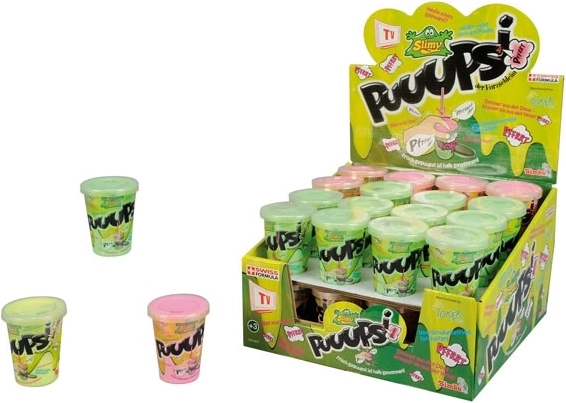 Pierdzący slime w kubeczku 80 g – 3 kolory