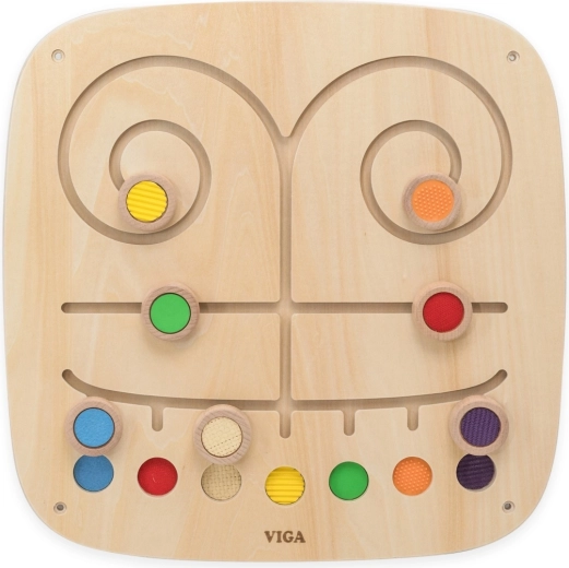 Viga Toys manipulacyjna tablica ścienna z kolorowymi torami