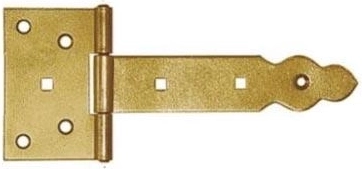 Ozdobny zawias do furtki 150 × 90 × 35 mm, stal żółto ocynkowana