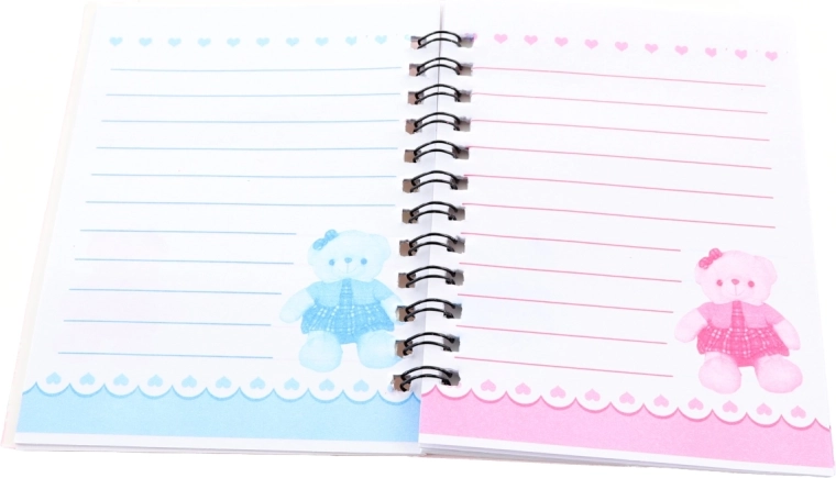 Liniowane kartki z ilustracjami