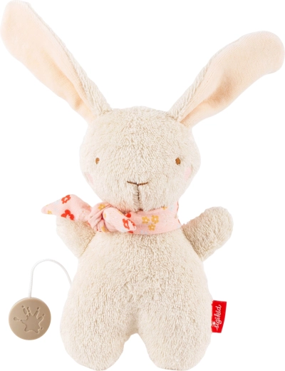 Sigikid – pierwszy pluszowy króliczek z pozytywką, ecru 19 cm