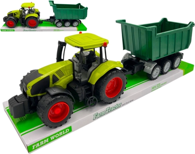 Realistyczny traktor z przyczepą do rolniczych opowieści