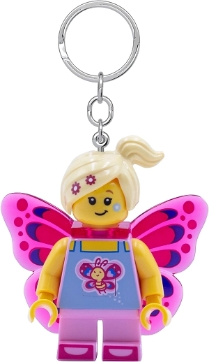 LEGO Ikoniczny świecący brelok – Motylia Dziewczynka