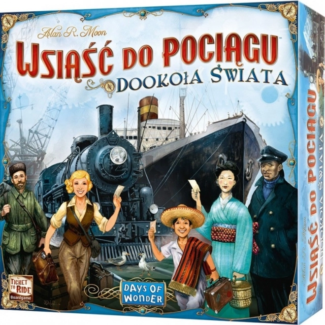 Wsiądź do pociągu: Dookoła świata – rodzinna gra planszowa z dwustronną mapą