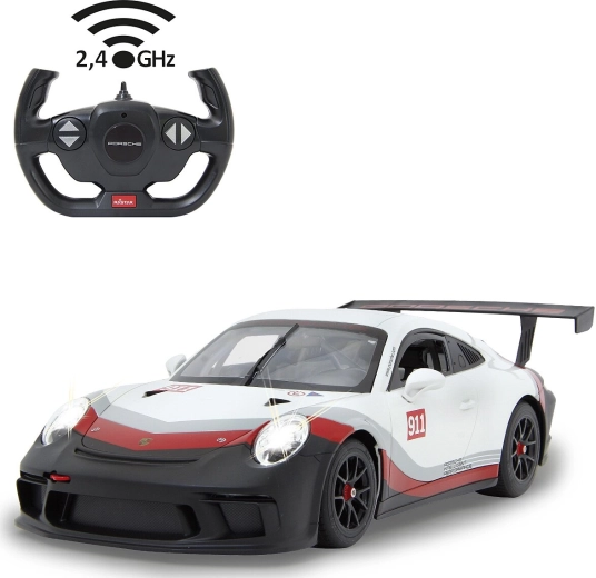Jamara Porsche 911 GT3 Cup – samochód RC zdalnie sterowany 1:14 biały 2,4 GHz