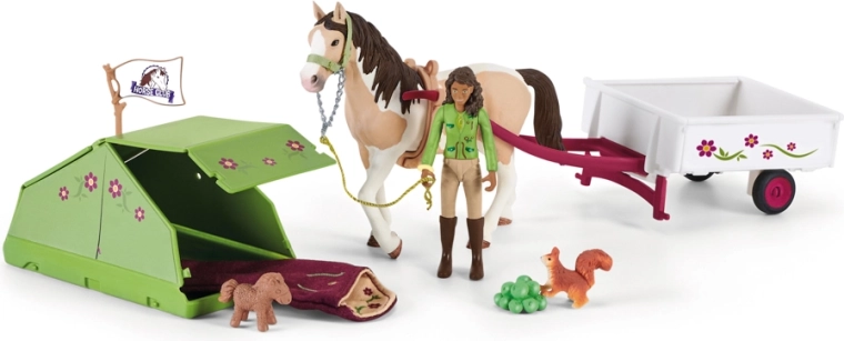 Schleich Horse Club Sarah z klaczą pinto na kemping