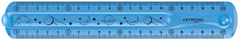 Linijka KEYROAD Flexi 20 cm niebieska