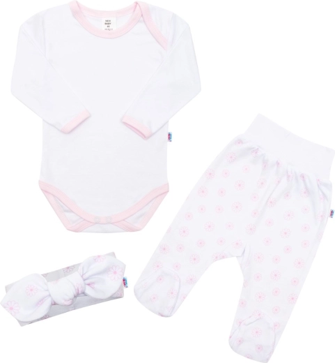 Bawełniany komplet niemowlęcy New Baby Lili, 3-częściowy