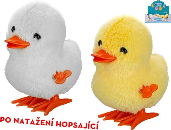 Pluszowa skacząca kaczuszka na kluczyk 9 cm