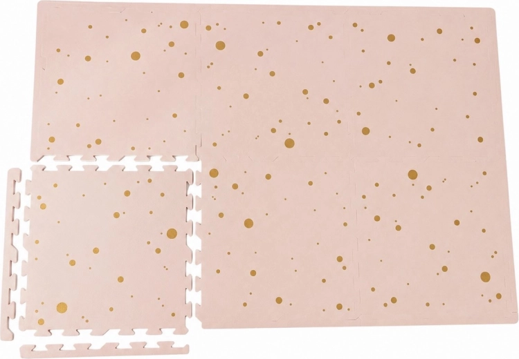 NIDO NIDO piankowa mata do zabawy Pink and Gold Confetti