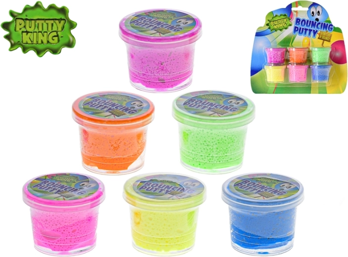 Putty King skacząca modelina – zestaw 6 kolorów