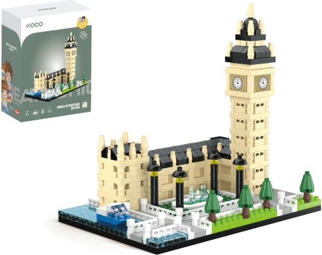 Mini zestaw konstrukcyjny KOCO Big Ben, 523 elementy i 2 figurki