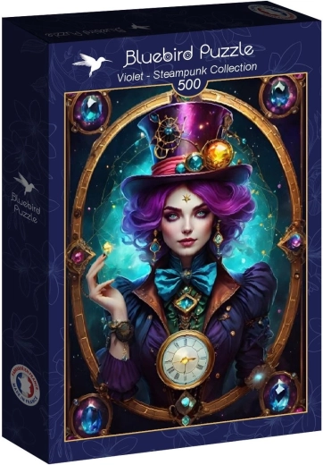 Puzzle Bluebird Violet – kolekcja steampunkowa 500 elementów