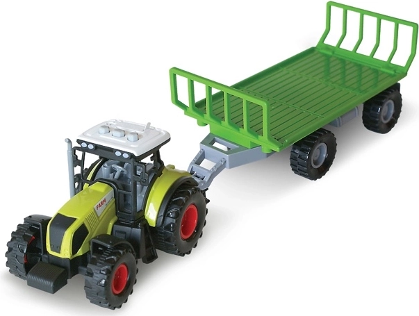Traktor z przyczepą na bele siana z dźwiękiem