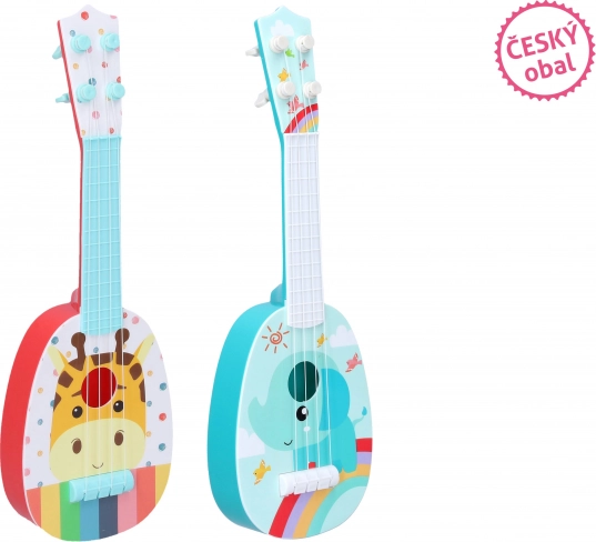 Gitara dziecięca z motywem afrykańskich zwierząt