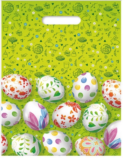 Argus wielkanocna torebka foliowa z motywem jajek 27 × 36 × 7 cm - 1 sztuka