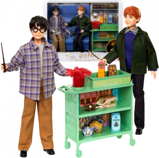 Harry Potter i Ron Weasley w pociągu Hogwart - zestaw lalek