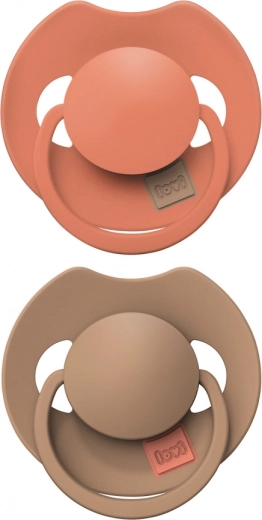 Silikonowy dynamiczny smoczek LOVI PRIME 18m+ Granola/Orange, 2 szt.