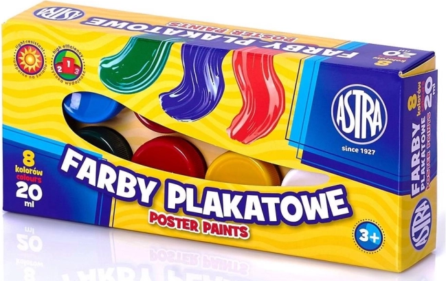Farby temperowe ASTRA 8×20 ml