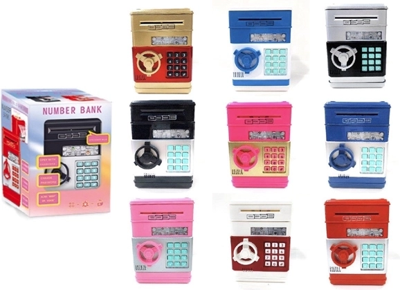 Skarbonka sejf z kodem i efektami świetlnymi oraz dźwiękowymi