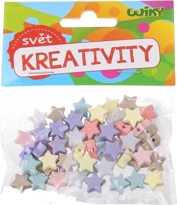 Kolorowe koraliki Gwiazdki 15g