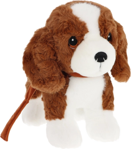 Keeleco pluszowe szczenię Cavapoo na smyczy 23 cm