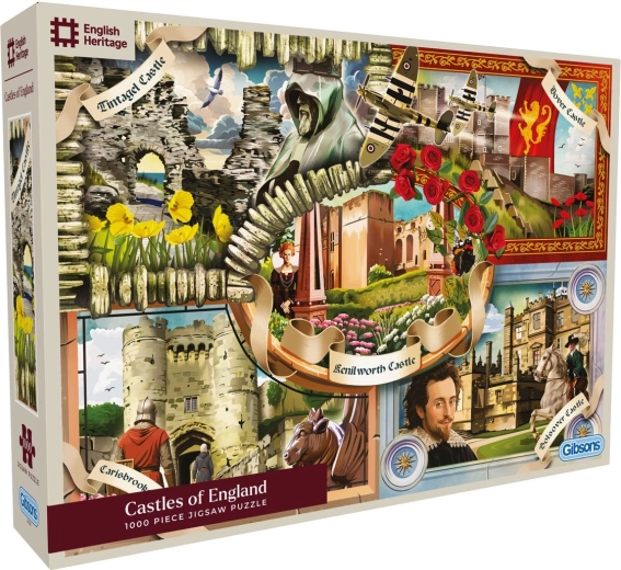 Puzzle Gibsons English Heritage: zamki Anglii 1000 elementów