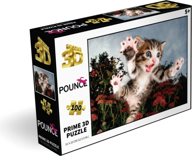 Uroczy motyw skaczącego kociątka