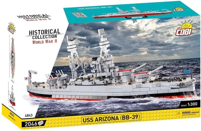 Klocki COBI USS Arizona BB-39 – pancernik 1:300 (2046 elementów)